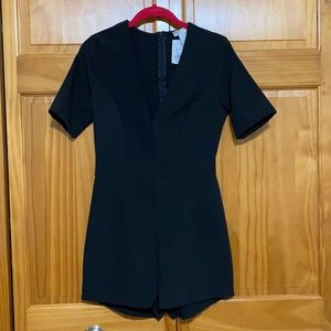 Black Low Cut Romper